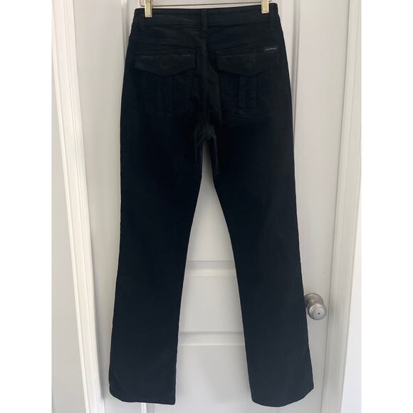 NWT Anthropologie Sanctuary Black Velveteen Boot Cut Pants Sz 27 - Picture 7 of 7